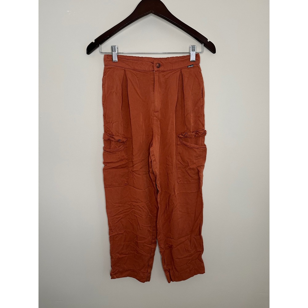 Molo Anita Cargo Pants Kids 152 Terracotta Lightweight Viscose Utility Chic